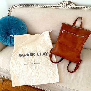Parker Clay Miramar Leather Backpack (Rust Brown)